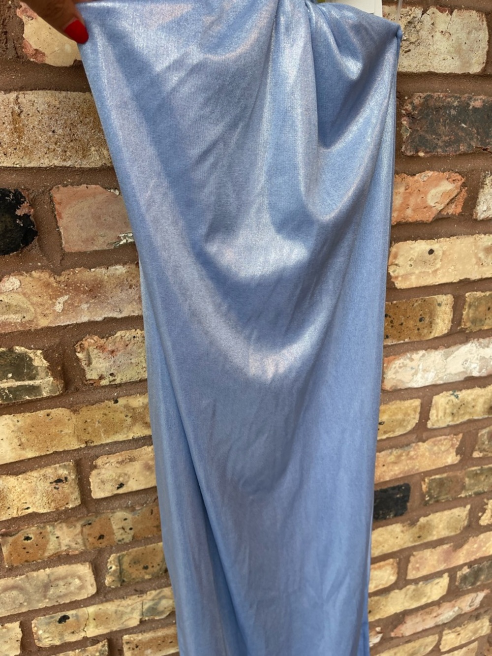 Luna Llena cutout dress Baobab Collection Sky Blue One-Shoulder Gown, - Picture 16 of 16